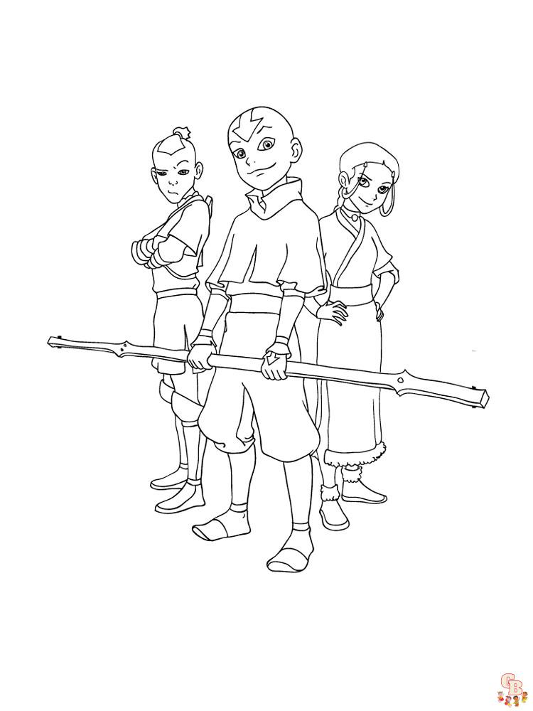 Avatar the last airbender coloring pages