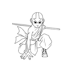 Avatar the last airbender coloring pages for kids printable free download