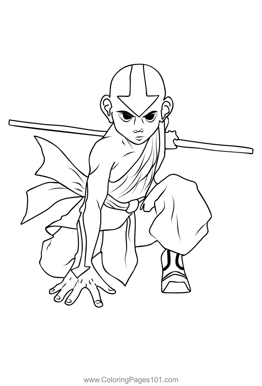 Avatar coloring page for kids