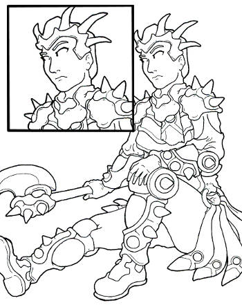 Autumn avatar coloring page for adults