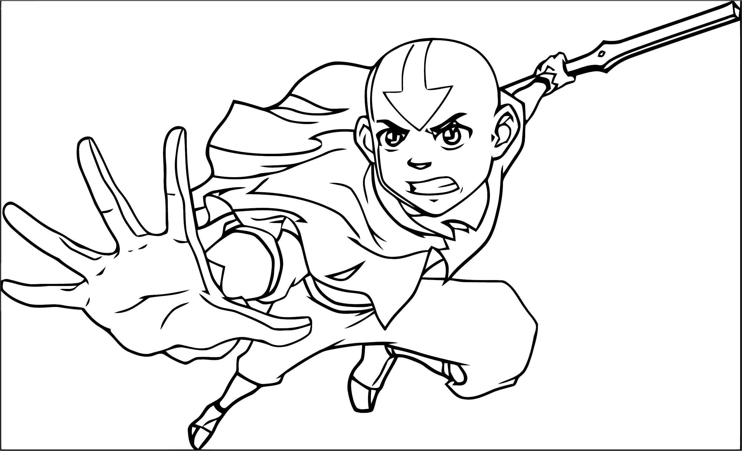 Avatar the last airbender coloring pages pictures free printable