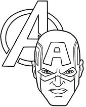 Original avengers logo coloring page