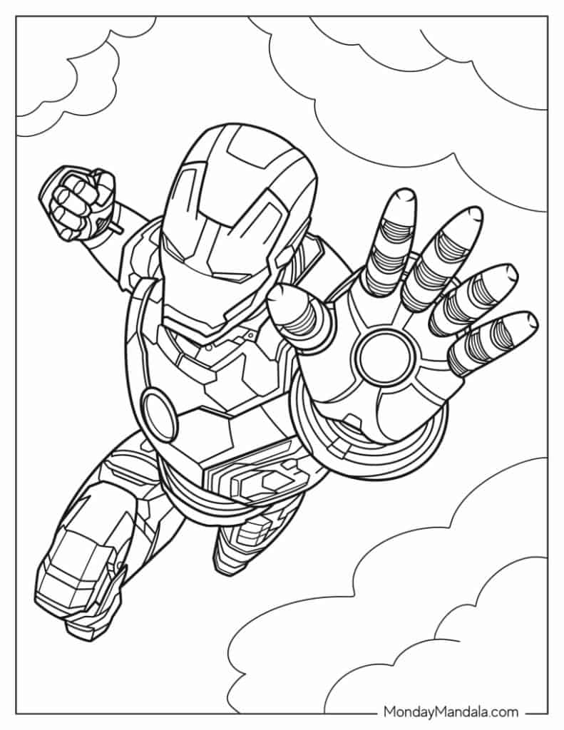 Marvel avengers coloring pages free pdf printables