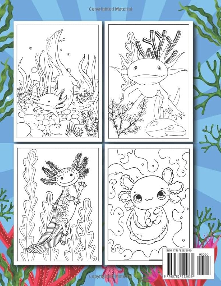 Axolotl coloring book for kids an awesome axolotl coloring book kids and toddlers beautiful coloring pages fun and easy coloring book best gift for kids and toddlers by press karif book