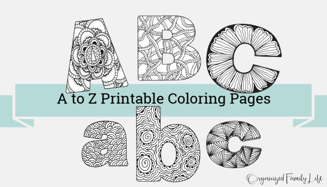 A to z printable coloring pages