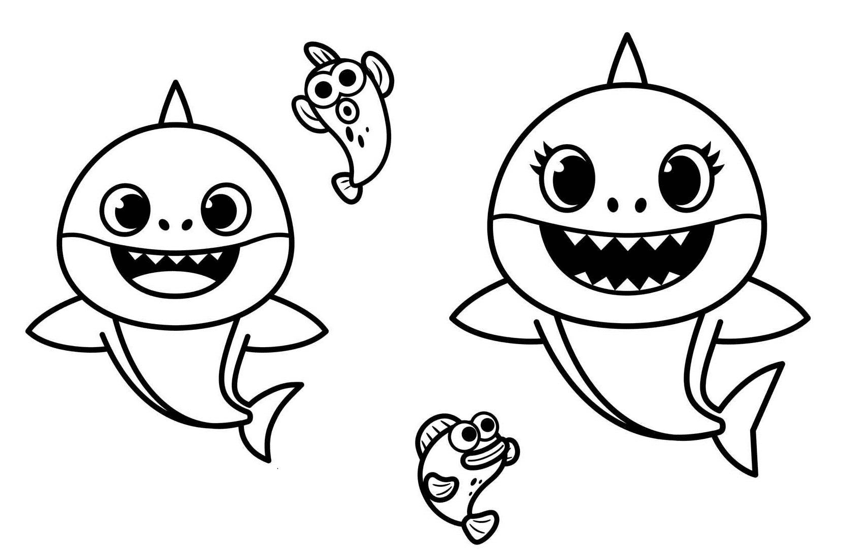 Baby shark coloring sheet