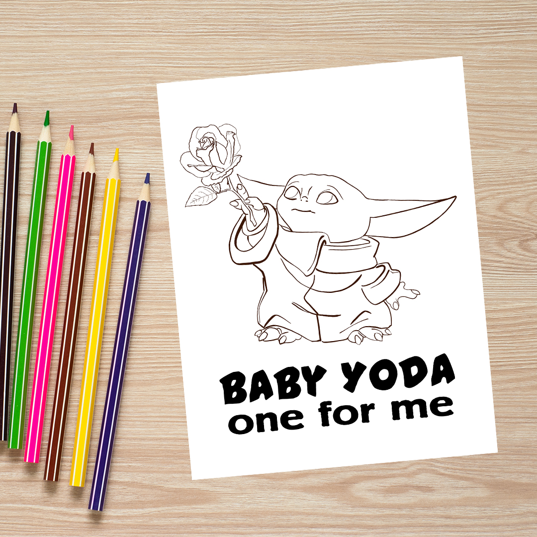 Baby yoda coloring pages