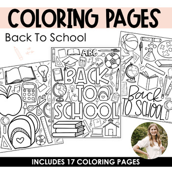 Back to school coloring pages by letters from mikelle tpt