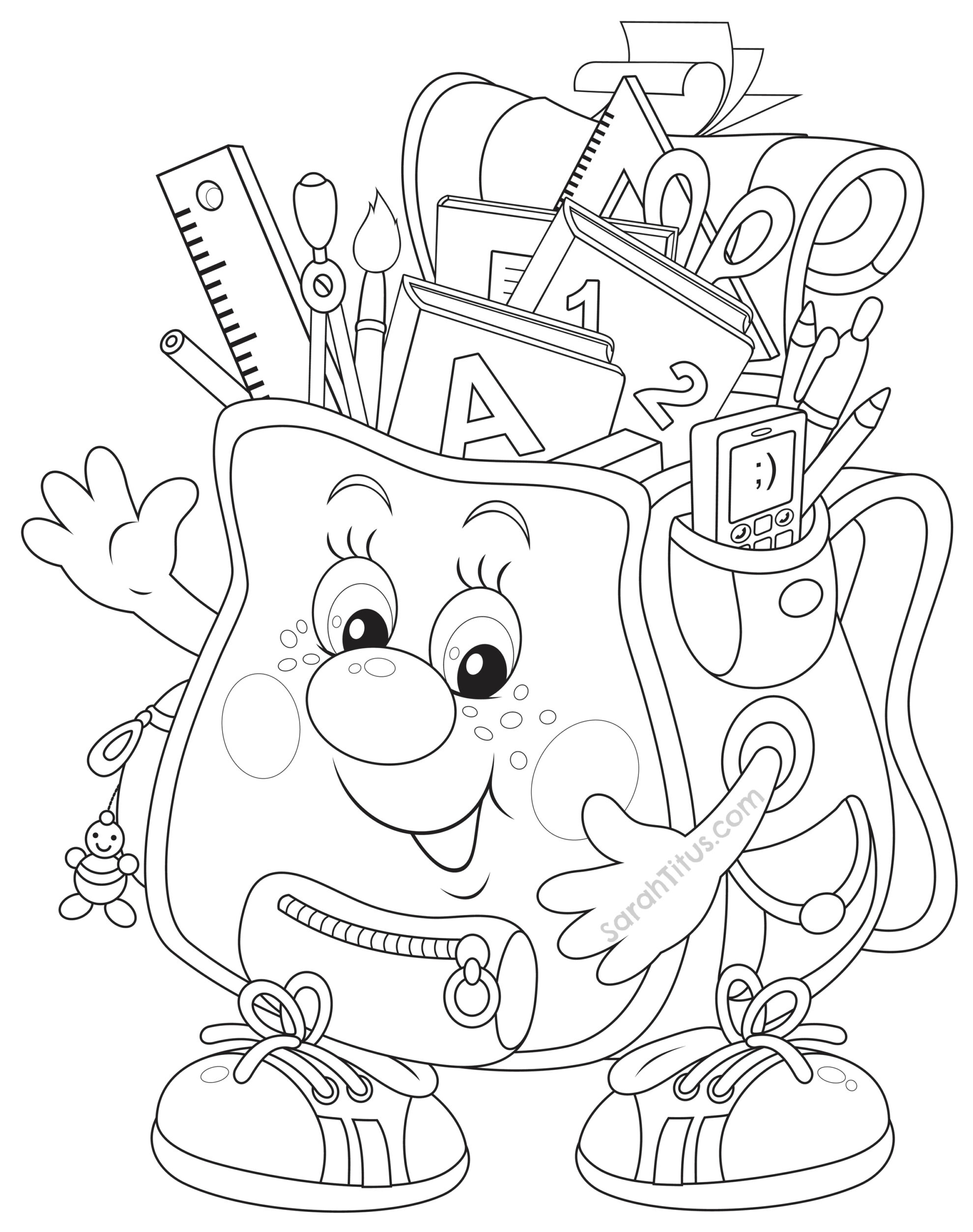 Back to school coloring pages