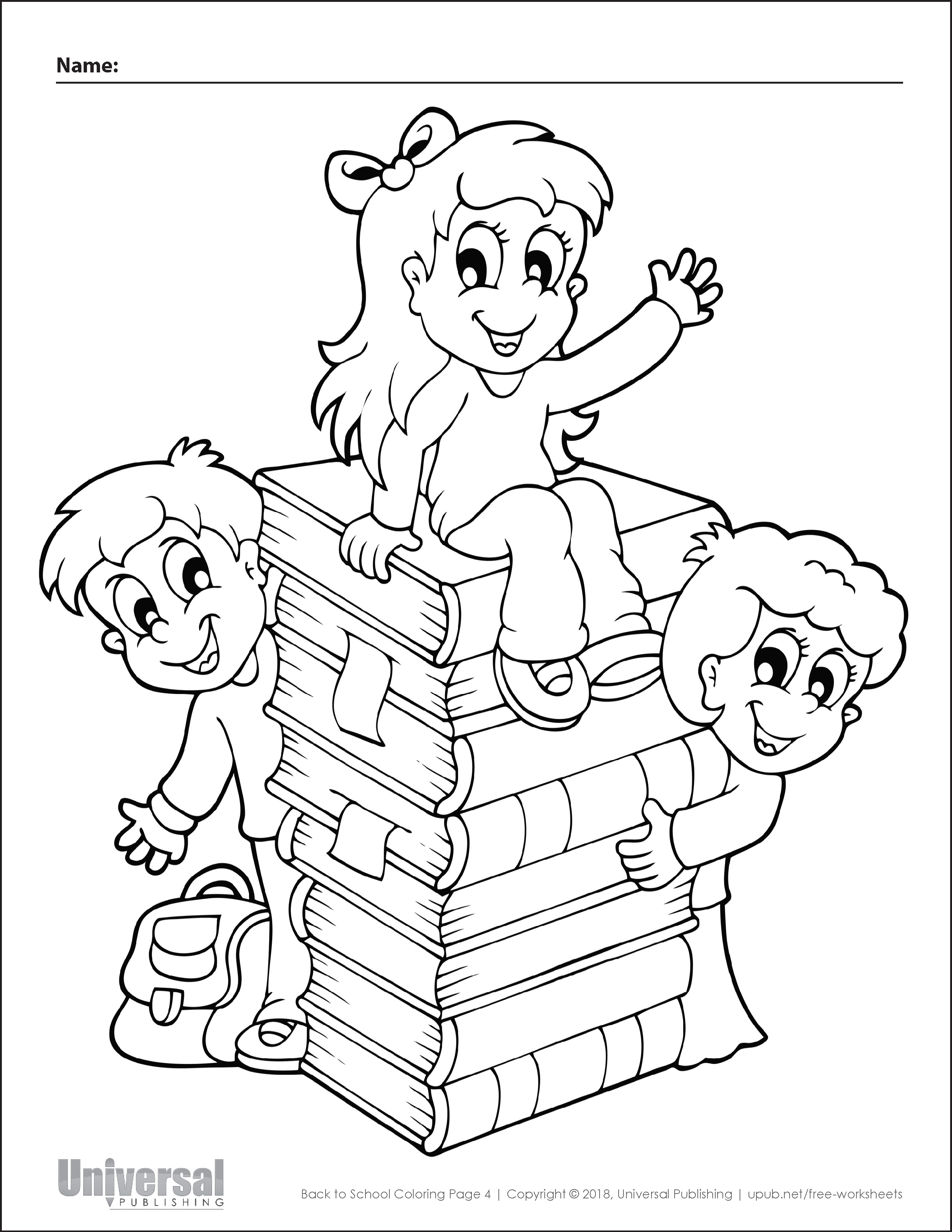 Back to school coloring pages free printables