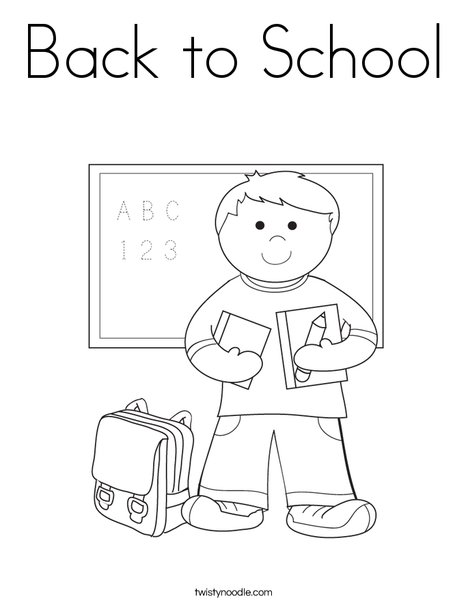 Back to school coloring page