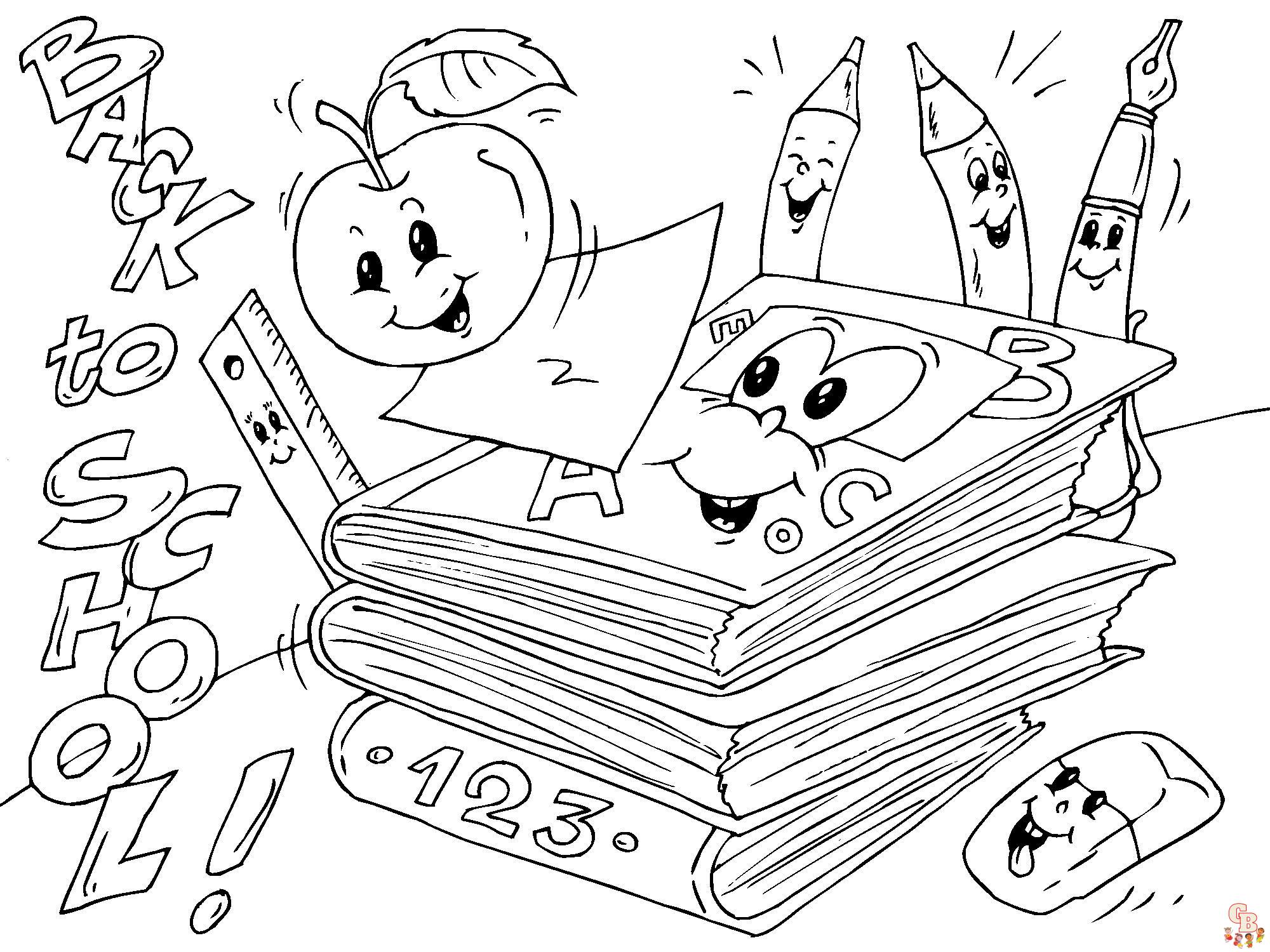 Back to school coloring pages fun and educational activities