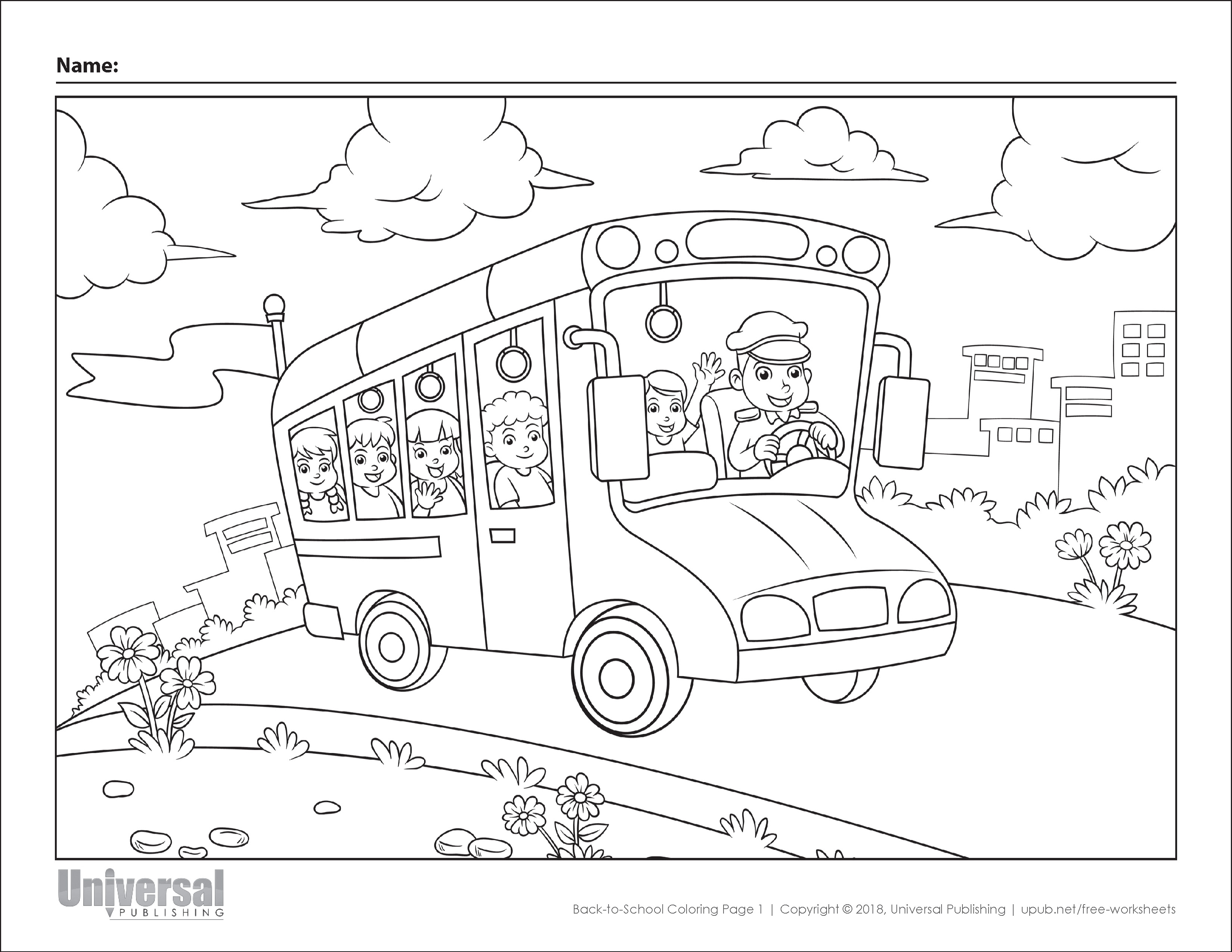 Back to school coloring pages free printables