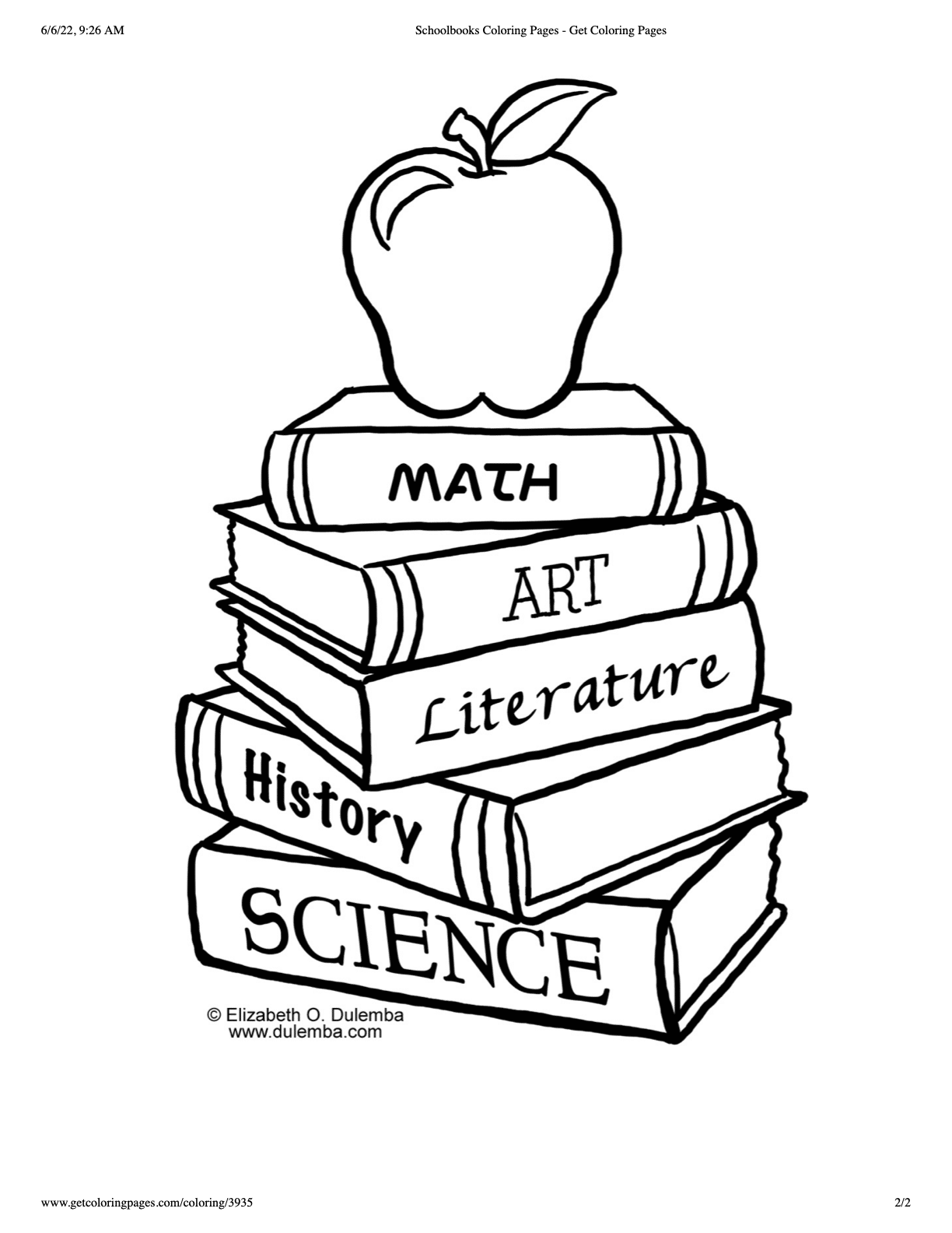 Free back to school coloring pages