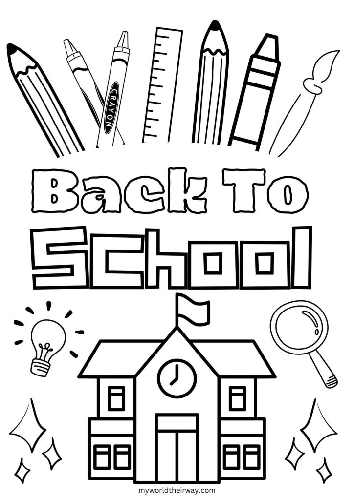 Free back to school coloring pages