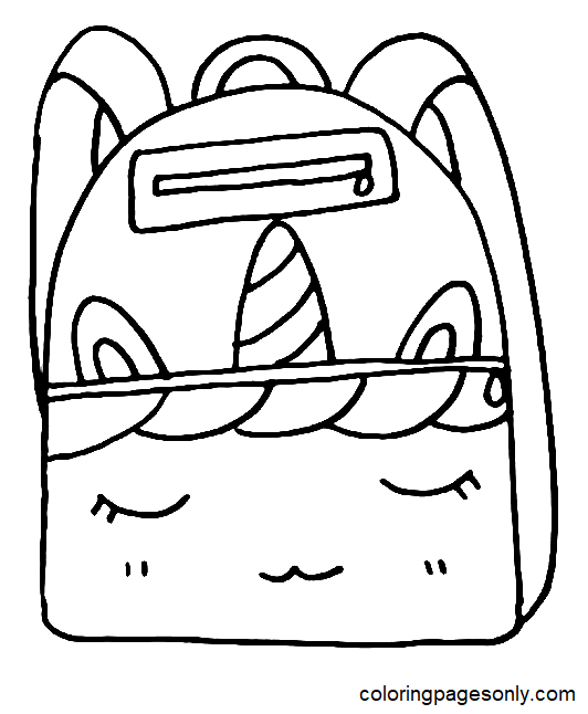 Backpack coloring pages printable for free download