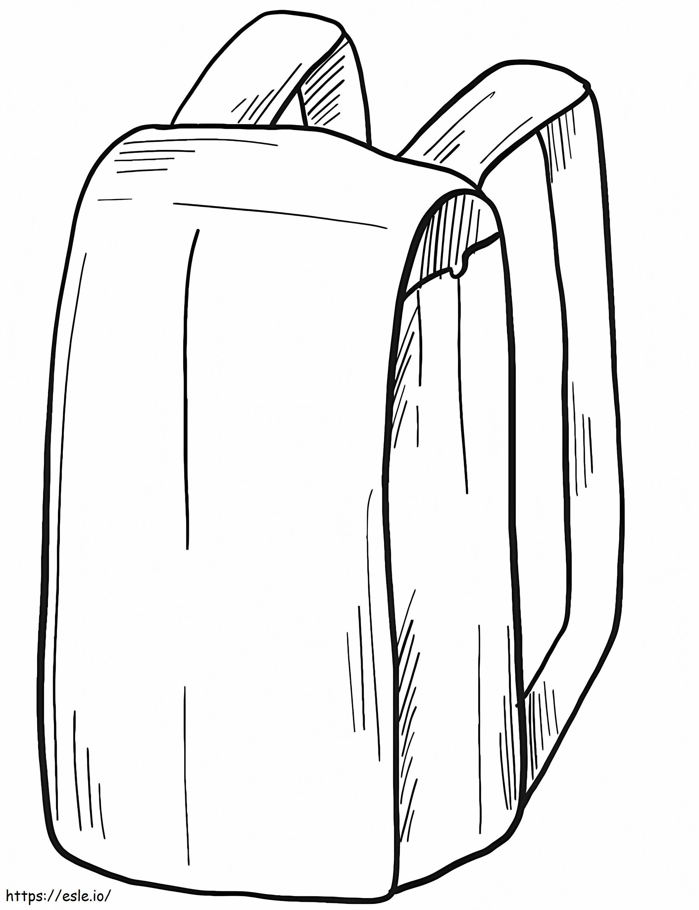 Free backpack printable coloring page