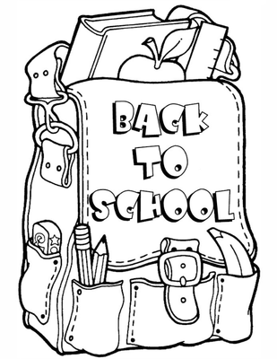 Back to school backpack coloring page â free printable pdf from