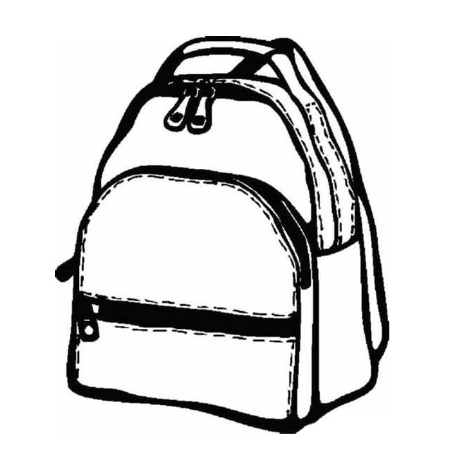 Backpack coloring pages