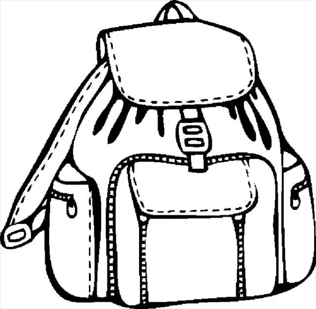 Backpack coloring page