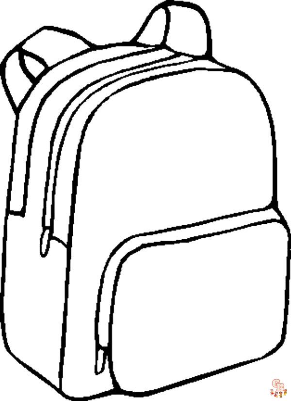 Get creative with backpack coloring pages