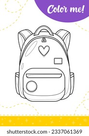 Thousand coloring page kids backpack royalty