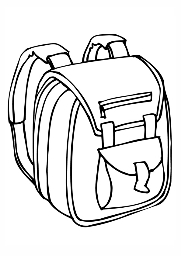 Coloring pages free printable backpack school bag coloring page