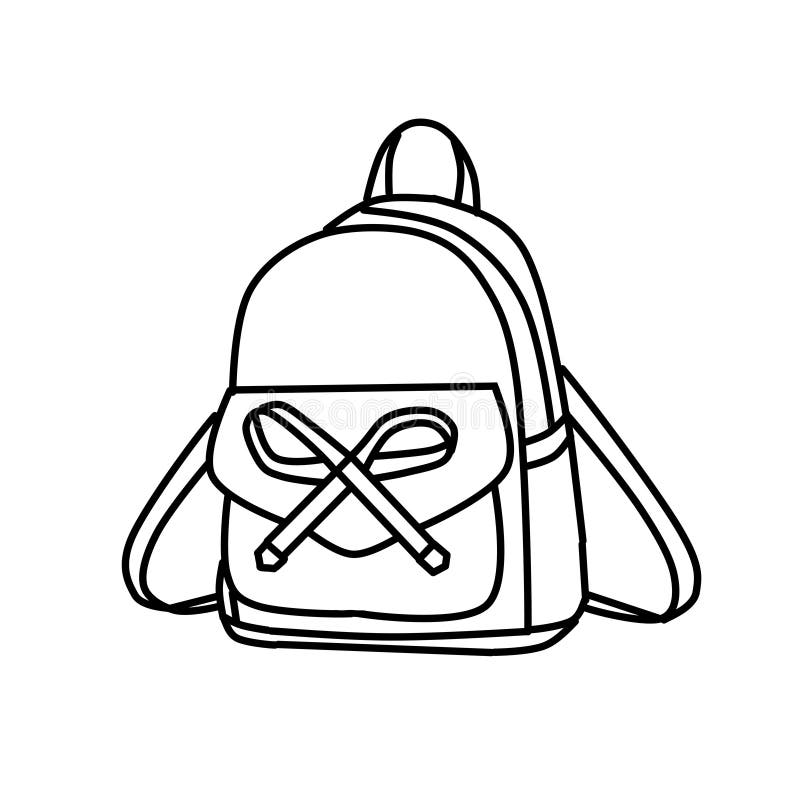 Backpack coloring page stock illustrations â backpack coloring page stock illustrations vectors clipart