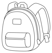 Backpack coloring pages free printable pictures