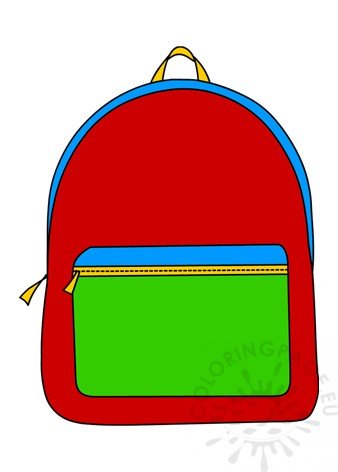 School bag backpack printable coloring page