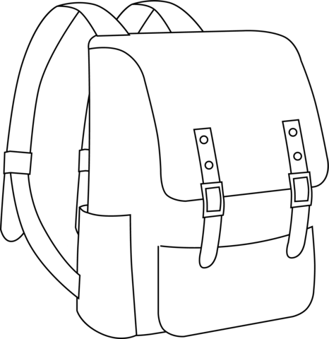 Backpack coloring page free printable coloring pages