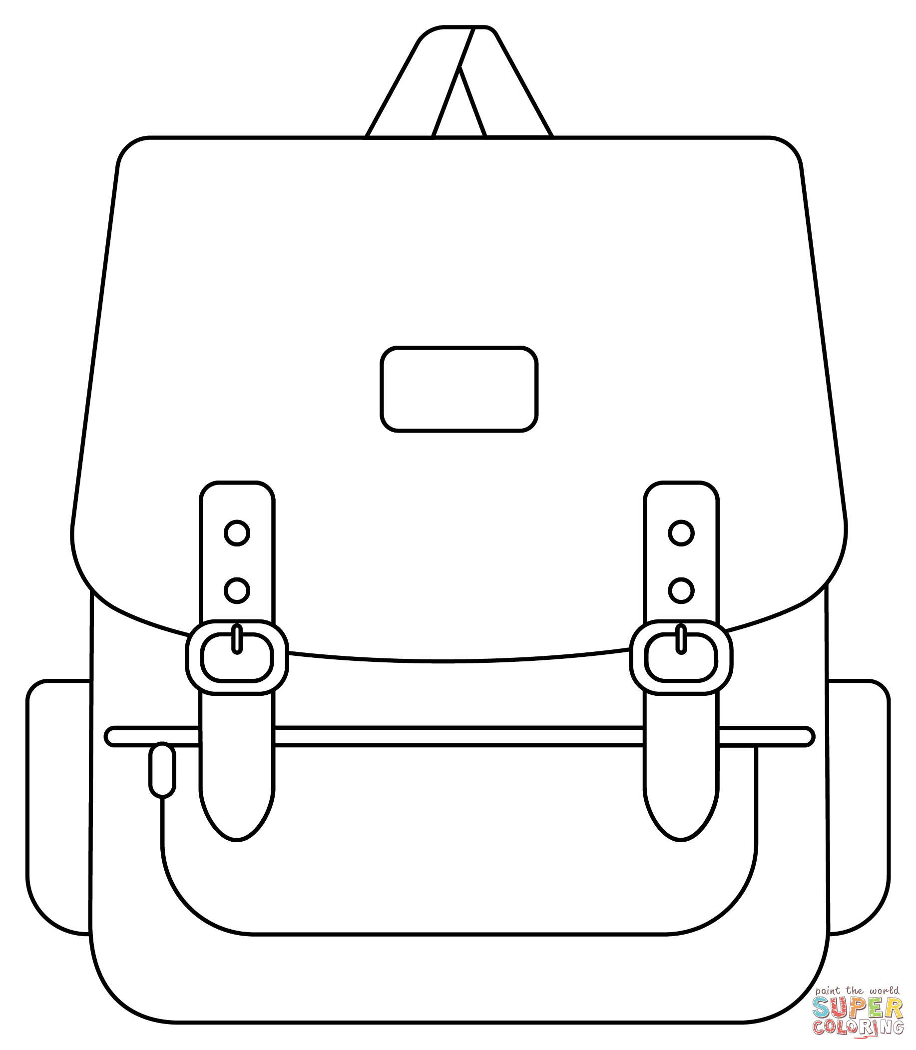 Backpack coloring page free printable coloring pages