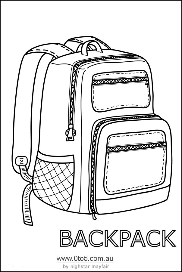 Versatile backpack or rucksack printable template