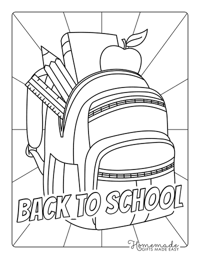 Free back to school coloring pages for kids