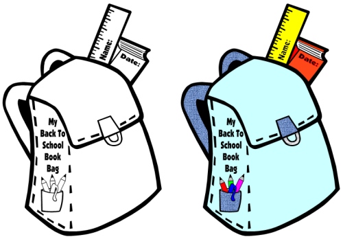 Book bag templates fun back to school printable worksheets