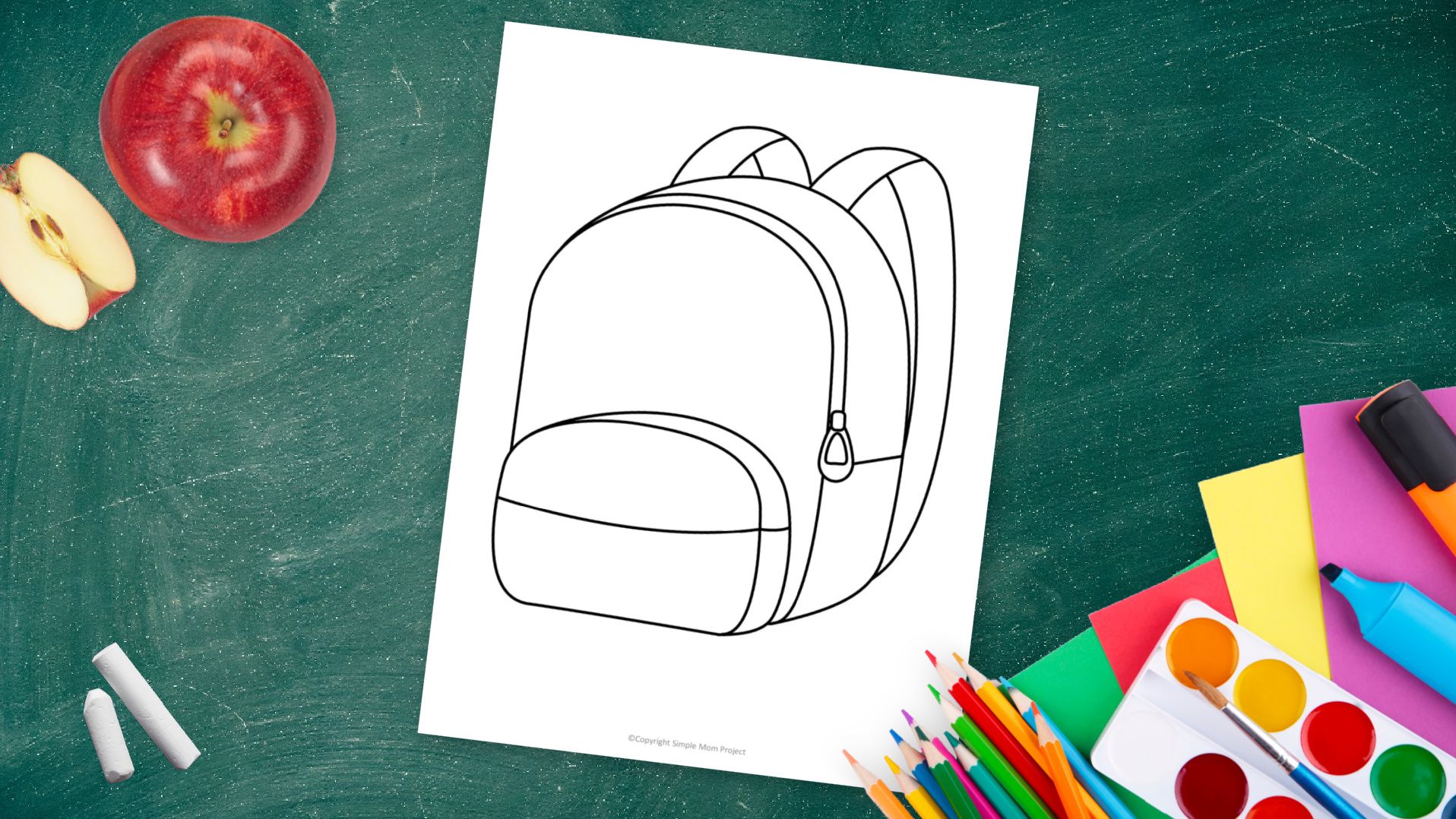 Free printable backpack template basic colors name summer coloring pages templates printable free