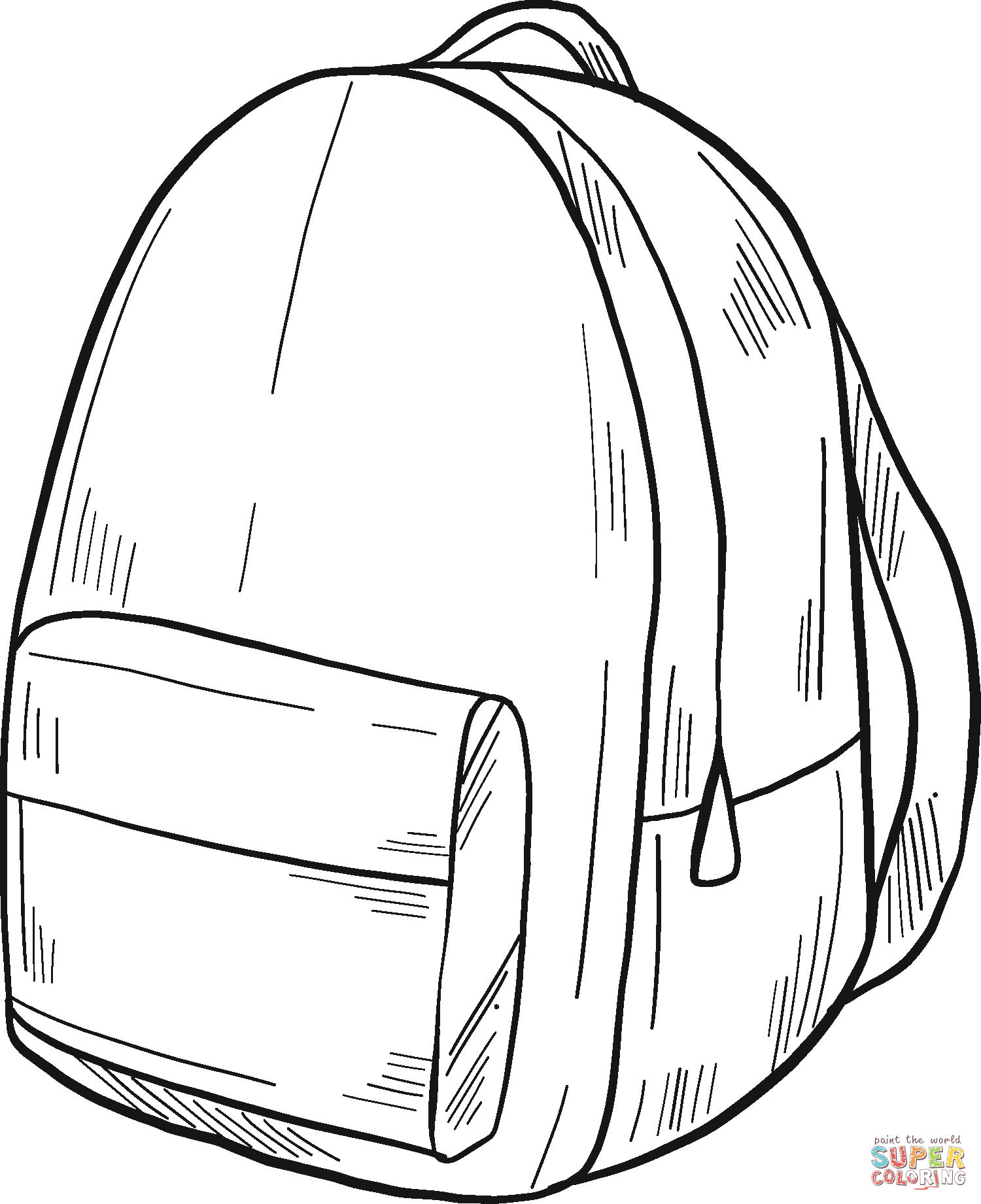 Backpack coloring page free printable coloring pages