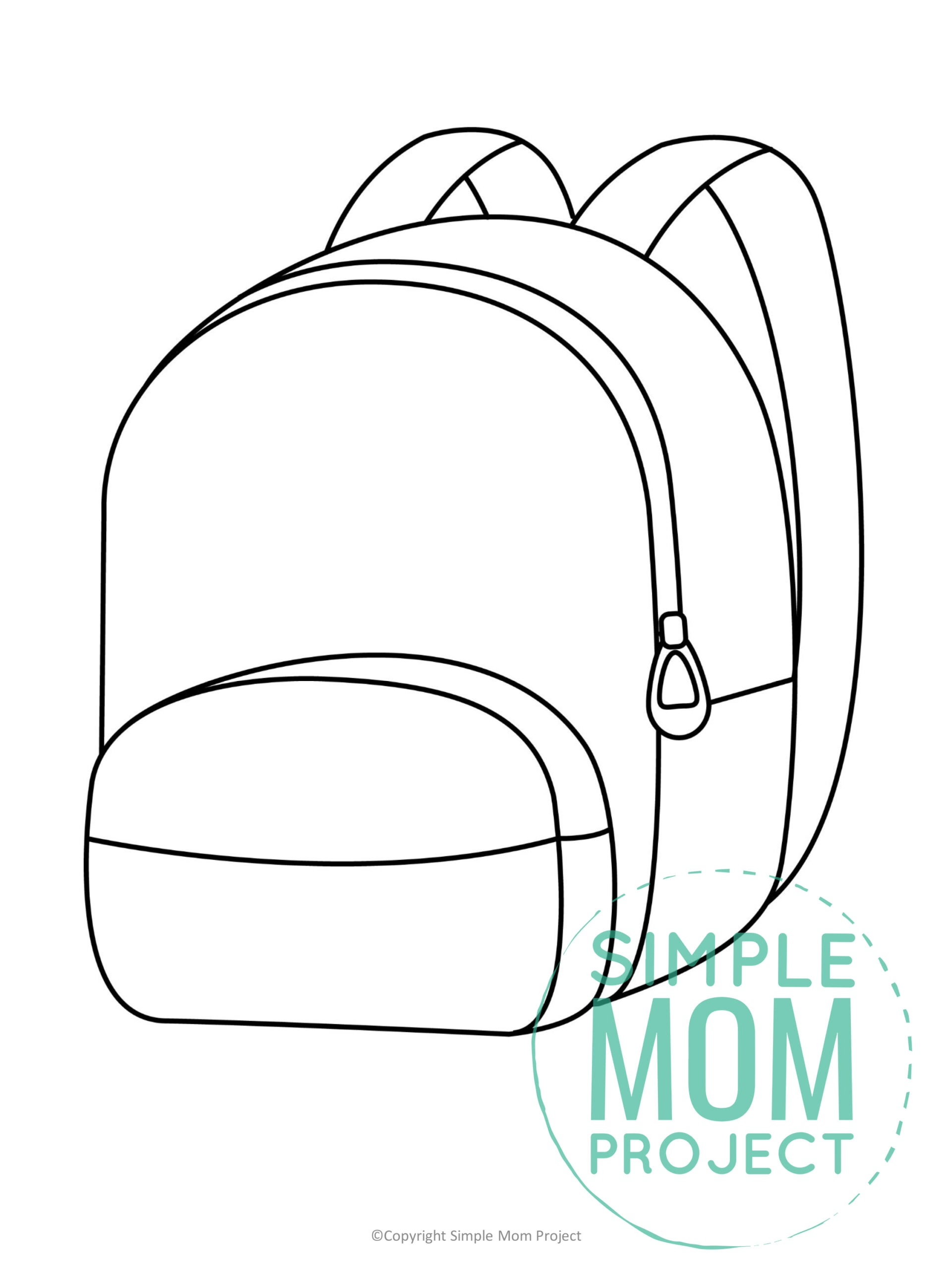 Free printable backpack template â simple mom project