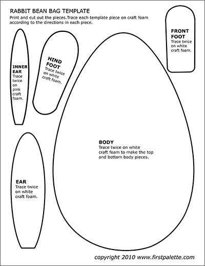 Animal bean bag templates free printable templates coloring pages