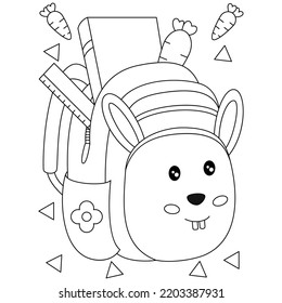 School bag coloring page images stock photos d objects vectors