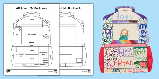 All about me backpack activity teacher made