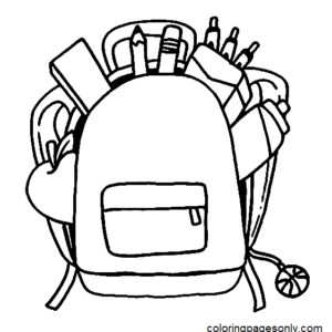 Backpack coloring pages printable for free download