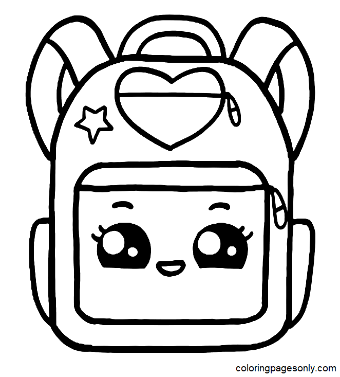 Backpack coloring pages