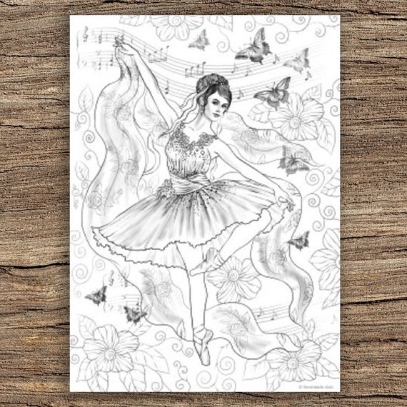 Ballerina printable adult coloring page from favoreads coloring book pages for adults and kids coloring sheets colouring designs