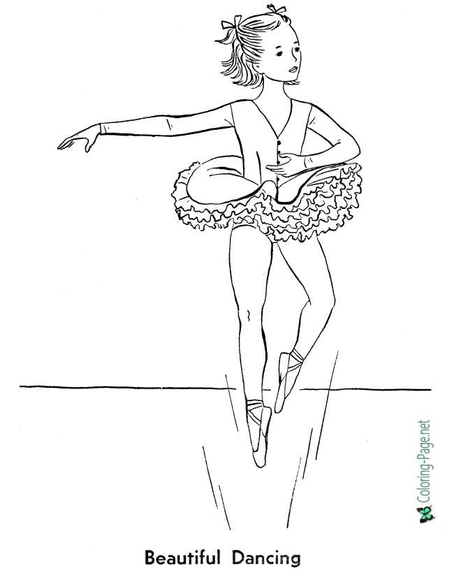 Ballet coloring pages