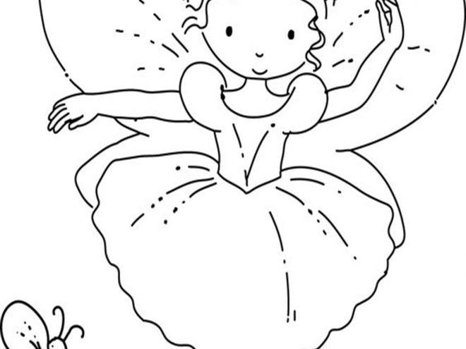 Free easy to print ballerina coloring pages