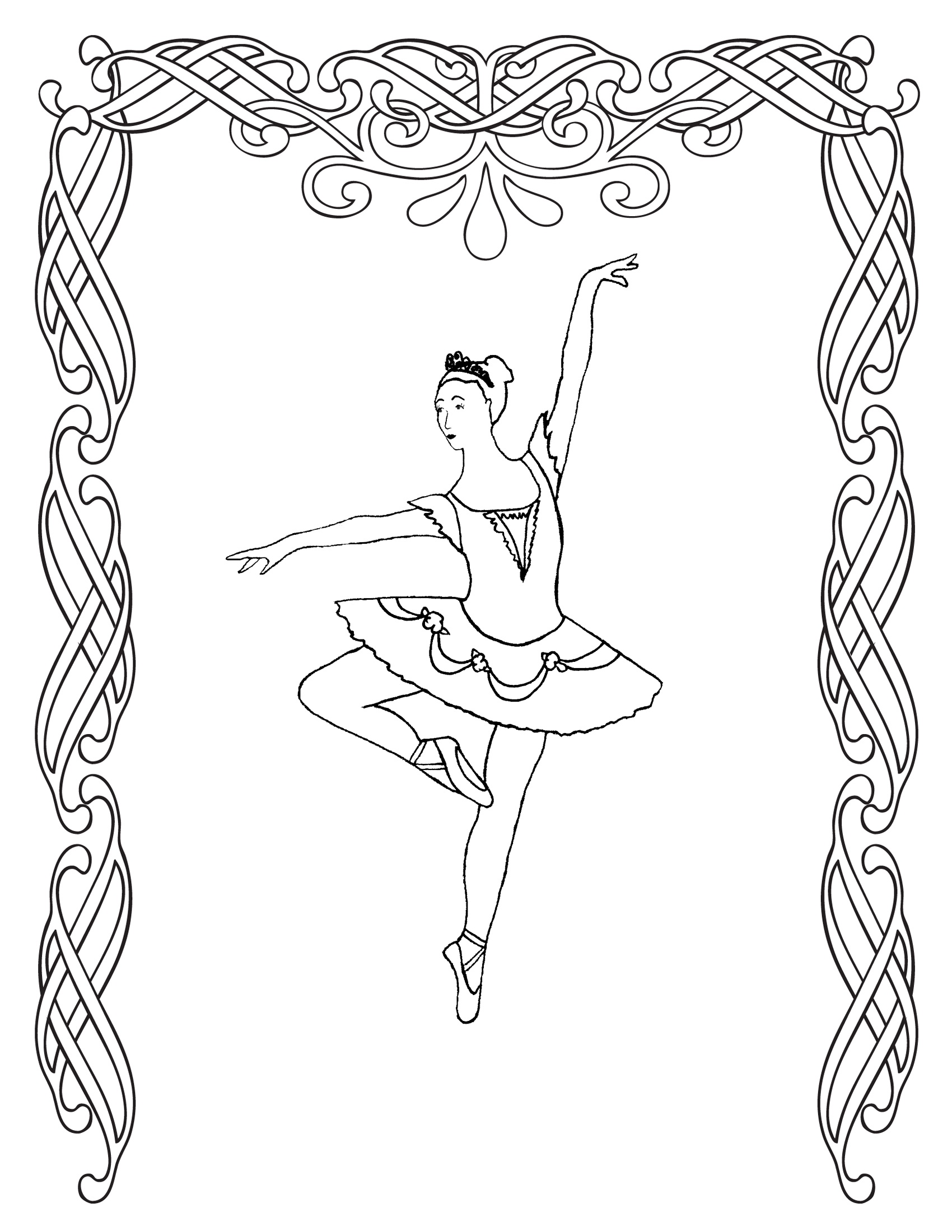 Free printable ballet coloring pages for kids