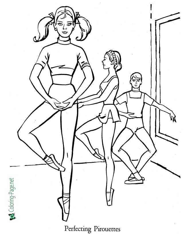 Ballet coloring pages