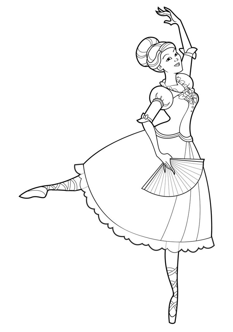 Free ballerina coloring pages you can print from home