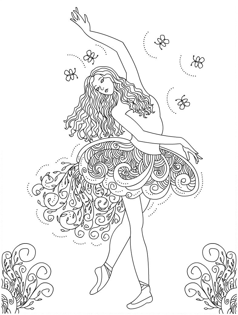 Free printable ballet coloring pages for kids